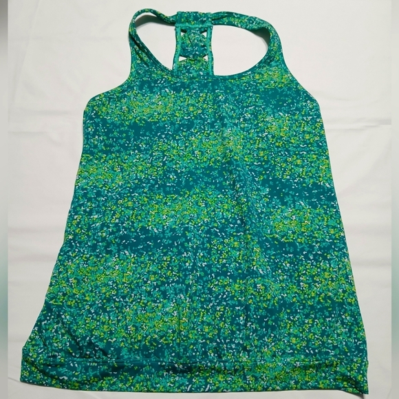 Athleta Green and Blue Patterned Tank Top - Picture 1 of 9